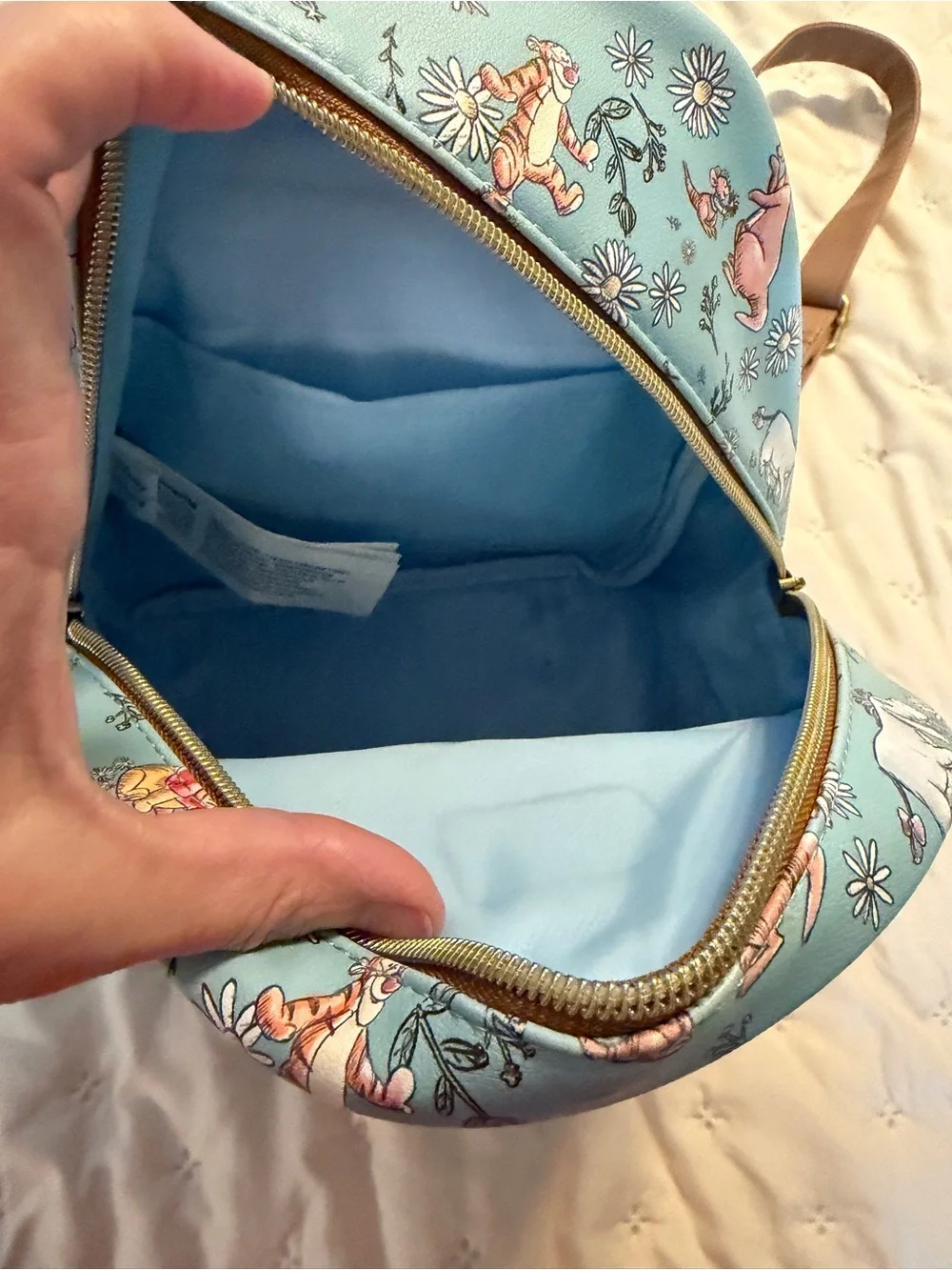 Disney Light Blue Floral Winnie the Pooh Mini Backpack - Picture 6 of 6